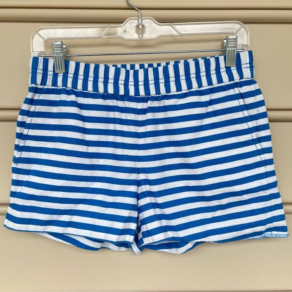 J Crew Boardwalk Linen Blend Striped Pull On Size 0